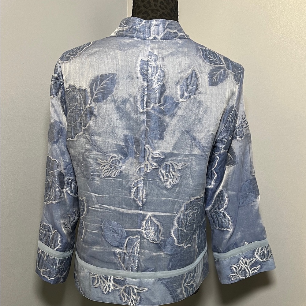 Armani Collezioni Blue Floral Women's Blazer Women’s Sz. 10 - Picture 3 of 11